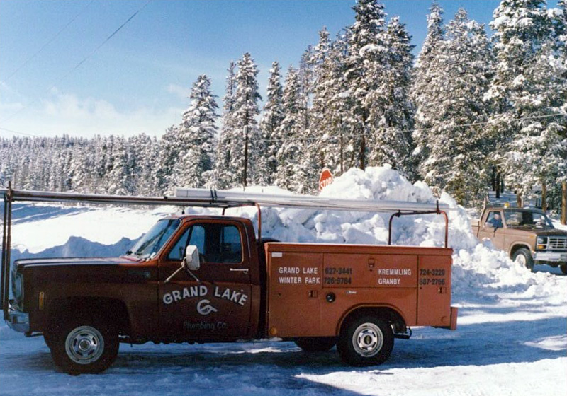 A Grand Lake Plumbing & Heating construction truck