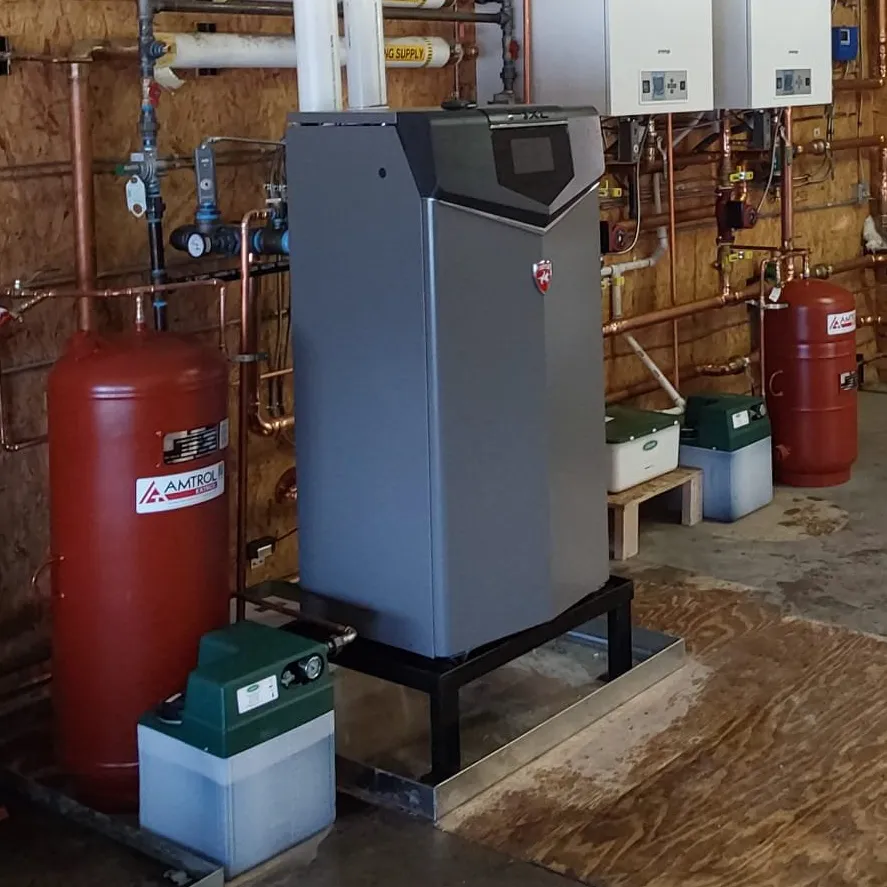 Lochinvar FTXL commercial snowmelt boiler installed by Grand Lake Plumbing and Heating in Granby Colorado