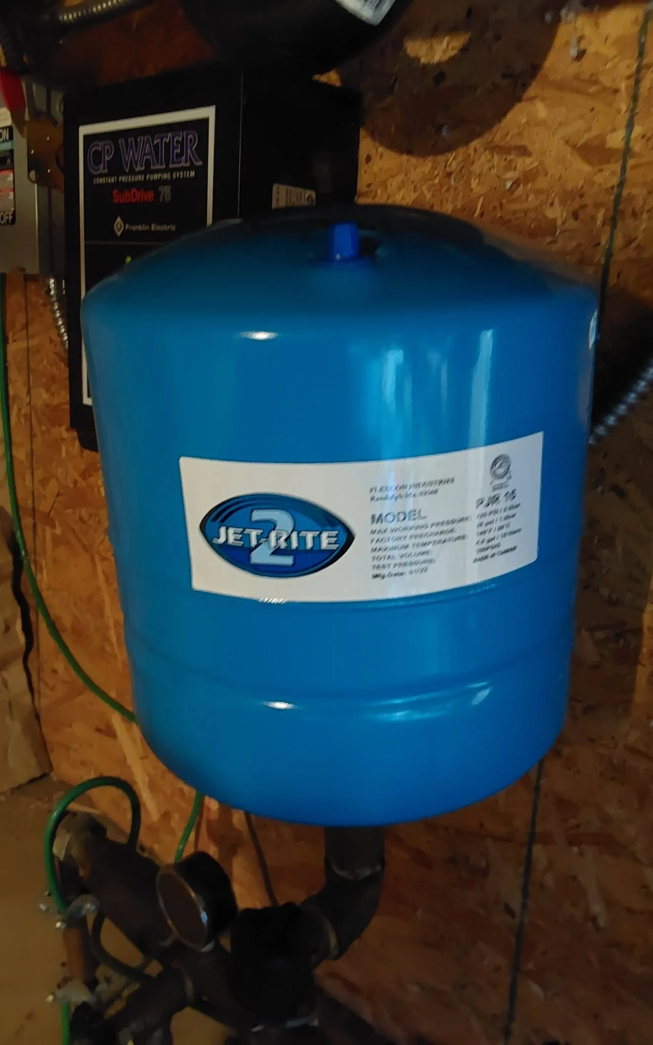 Original well pressure tank before replacement in Fraser, Colorado