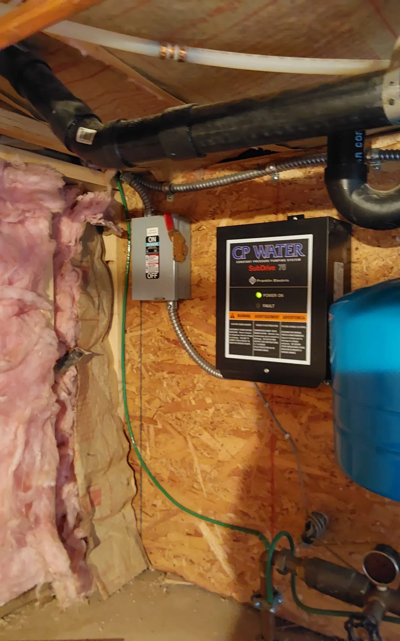 Original well control panel before replacement in Fraser, Colorado
